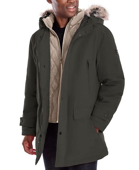 michael kors mens hooded bib snorkel parka black|Michael Kors Men's Hooded Bib Snorkel Parka, Created for .